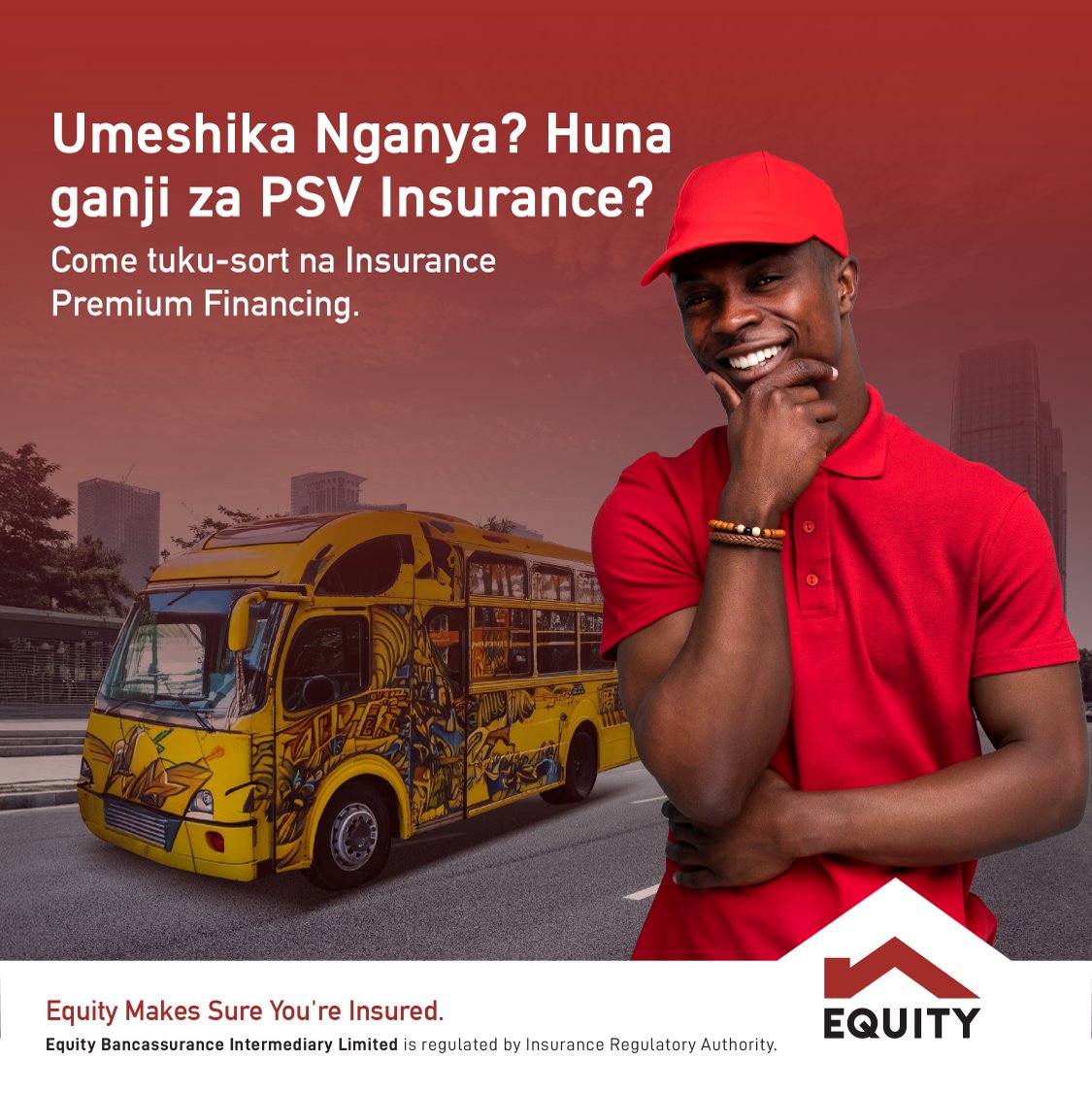 NationAfrica's tweet photo. SP: Do you know that with Equity's Insurance Premium Financing you get the cover that you need and pay later with up to 10 monthly installments?
Protect your Nganya today! Visit your nearest Equity branch to get started.
#NikoSorted #ProtectNowPayLater #WhyInsurance
@KeEquityBank