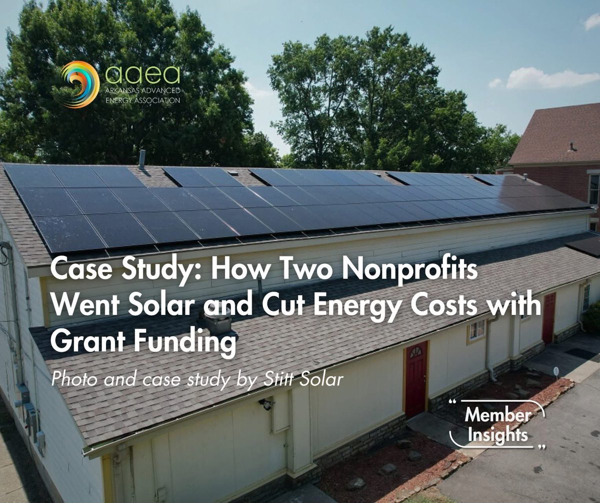 ArkAdvEnergy's tweet image. ⚡️Case Study ⚡️With a $360k @energy Community Energy Innovation Prize, Arkansas Climate League &amp;amp; @thestittgroup installed solar energy systems at two Fort Smith community centers to reduce energy costs and reinvest savings into vital community programs.
stittsolar.com/solar-solution…