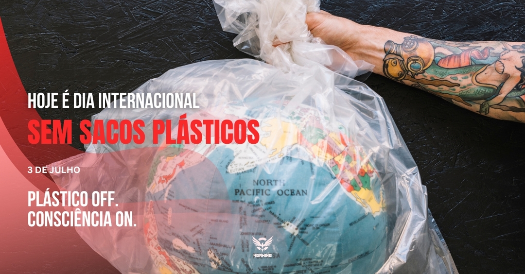 O futuro é moldado por pequenas atitudes, dentro e fora do jogo.
Desafiamos a comunidade gaming  a rejeitar o plástico descartável a favor de opções reutilizáveis.

♻️ A mudança começa com cada jogador!
Plástico Off. Consciência On. 

#4Gaming #DiaSemSacosPlásticos