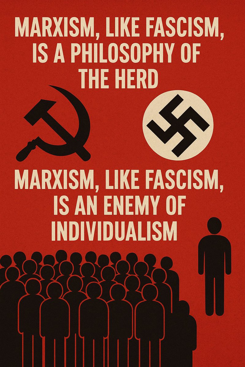 QuoteMaxStirner's tweet photo. Marxism, like fascism, is a philosophy of the herd! Marxism, like fascism, is an enemy of individualism! 

My uniqueness, as a Stirnerian individualist, is a result of my awareness of myself as a specific individual living who cannot be defined by the peddlers of social salvation https://t.co/uNJgcP9dWy