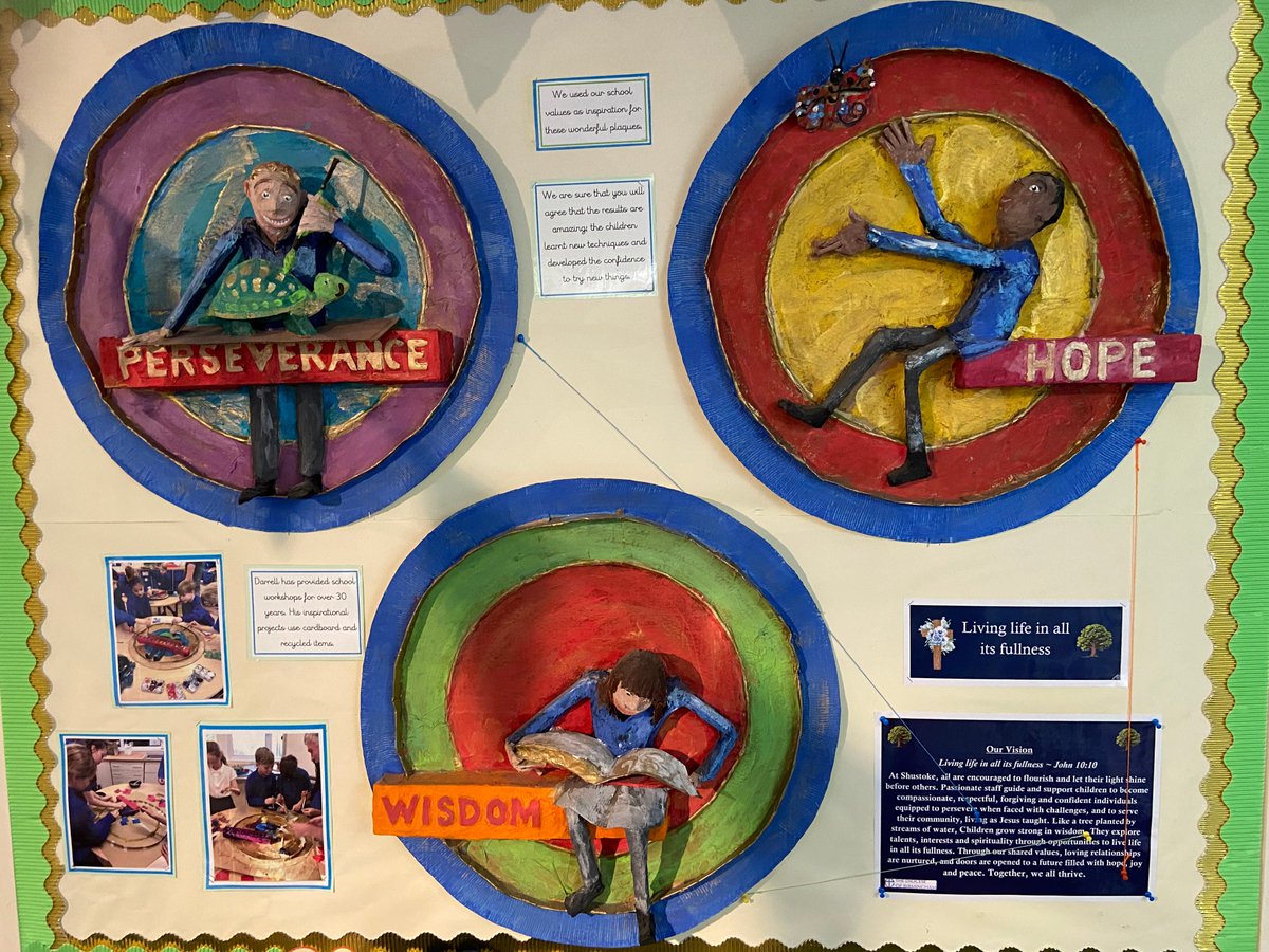 CofESchoolsBham's tweet photo. โจ Beautiful displays celebrating vision and values at @ShustokeCESch! Inspiring to see these thoughtful reflections brought to life. ๐๐ #SchoolVision #ValuesInAction #ShustokePrimary https://t.co/fYDdDix5LX