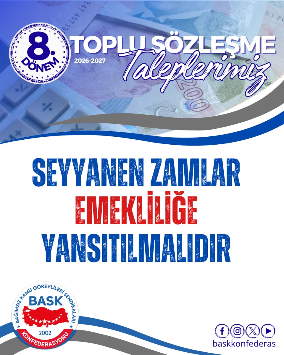 Memura Verilen Seyyanen Zam Emekliliğe Yansıtılsın! Emekliler 298 Bin TL Alacaklı!