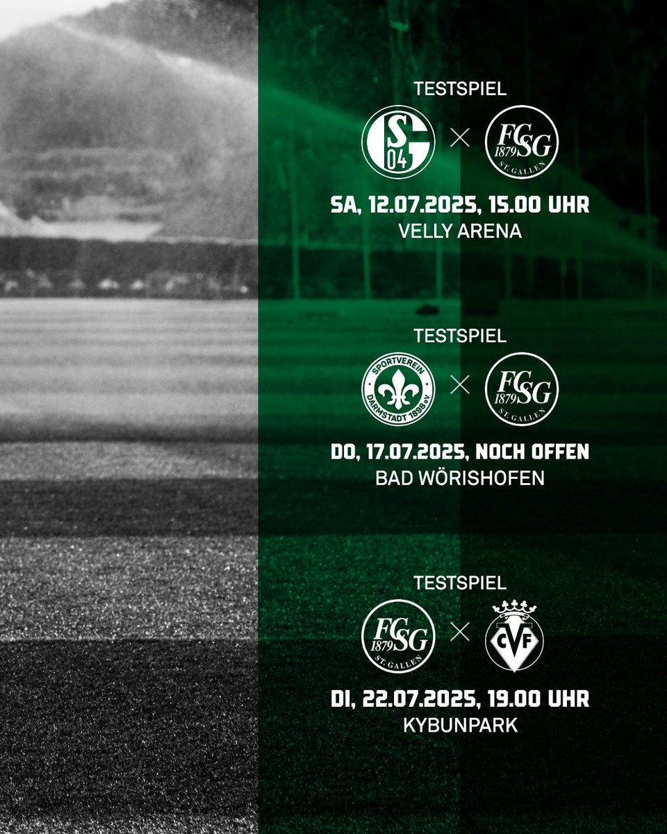 📅 𝐔𝐧𝐬𝐞𝐫𝐞 𝐓𝐞𝐬𝐭𝐬𝐩𝐢𝐞𝐥𝐞 
Im Rahmen des 120-Jahr-Jubiliäums des SSV Reutlingen trifft unser  #FCSG diesen Samstag im Stadion an der Kreuzeiche auf den 1. FC Kaiserslautern und den SSV Reutlingen. Sichere dir jetzt deine Tickets 👉 fcsg.club/blitzturnier. 
ℹ️ Alle