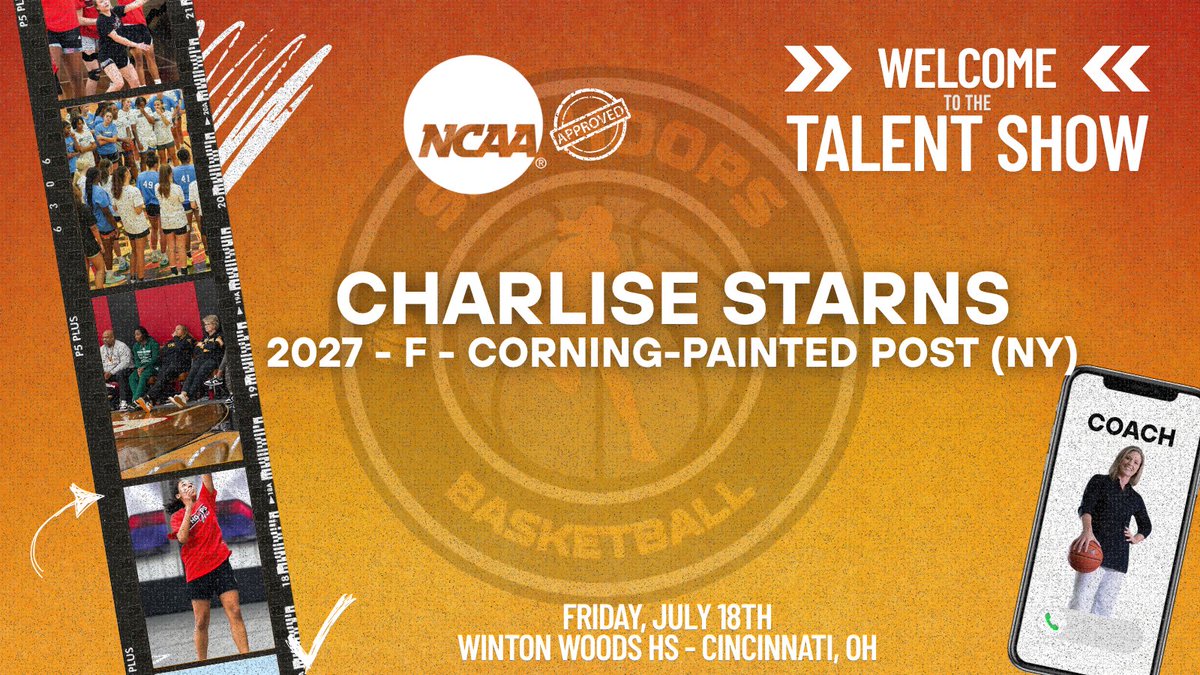 She Hoops Basketball (@shehoopsbball) on Twitter photo We are happy to welcome <a href="/charlise_starns/">Charlise Starns</a> to the Talent Show in Cincinnati in July!
An opportunity for extra college exposure in front of coaches from all levels!
🗓️ Friday, July 18th
⏰ 8 AM
📍 Winton Woods HS (Cincinnati)
Secure your spot today:
shehoopsbasketball.sportngin.com/register/form/… We are happy to welcome <a href="/charlise_starns/">Charlise Starns</a> to the Talent Show in Cincinnati in July!
An opportunity for extra college exposure in front of coaches from all levels!
🗓️ Friday, July 18th
⏰ 8 AM
📍 Winton Woods HS (Cincinnati)
Secure your spot today:
shehoopsbasketball.sportngin.com/register/form/…