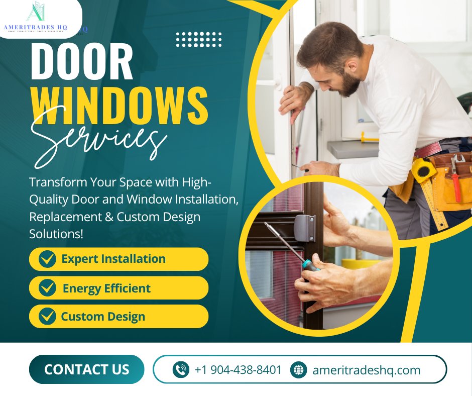 AmeriTradesHQ's tweet image. 🚪🪟 Upgrade your space with premium Doors &amp;amp; Windows – stylish, secure &amp;amp; built to last!
✨ Custom options | 💸 Affordable | 🛠️ Pro installation
🔗 ameritradeshq.com – Let’s connect!
#DoorDesigns #WindowStyle #HomeUpgrade #EnergyEfficient #ModernLiving #SecureHomes