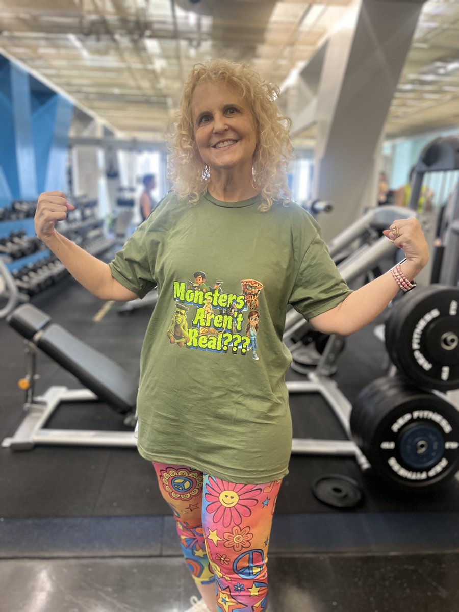 Look at those muscles! (Or maybe don't). But Don't be afraid to workout like a monster. We've got t-shirts and other monstrously fun merch in our Etsy shop to check out. etsy.com/shop/PopGoesTh…