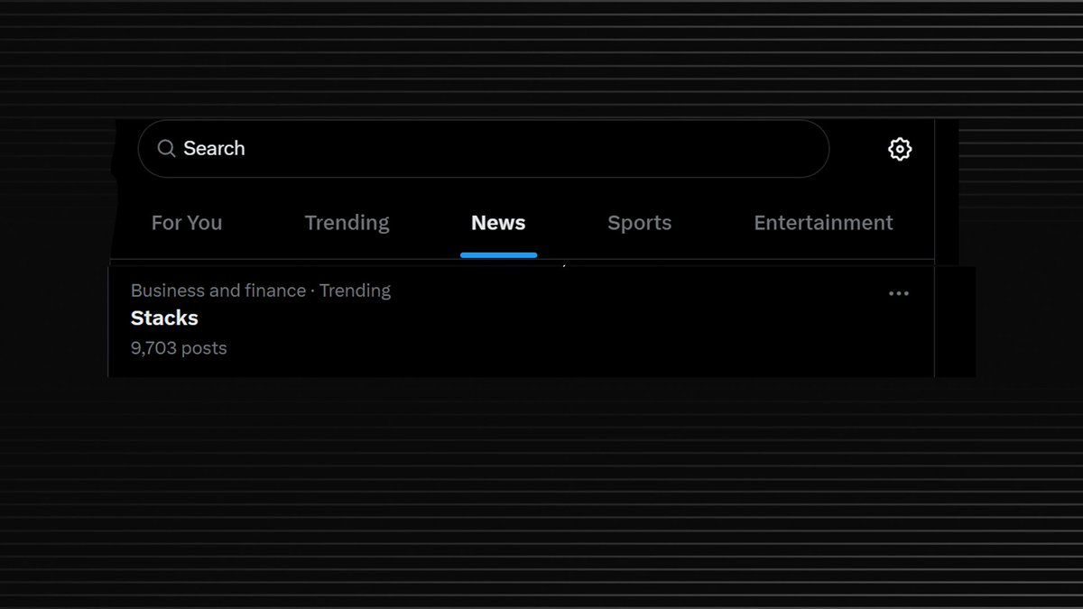 Stacks (STX) is number one trending on X business &amp; finance news.

That was easy... Stacks community is too overpowered.