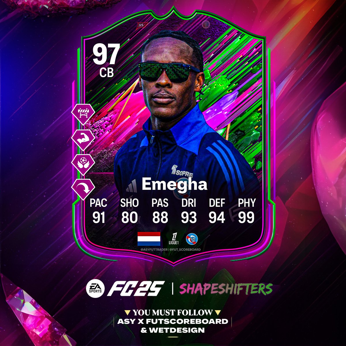 🚨 EMEGHA 🇳🇱 SHAPESHIFTERS OFFICIAL CARD ✅️

CB 🤯
OFFICIAL STATS &amp; PS+ ✅️
