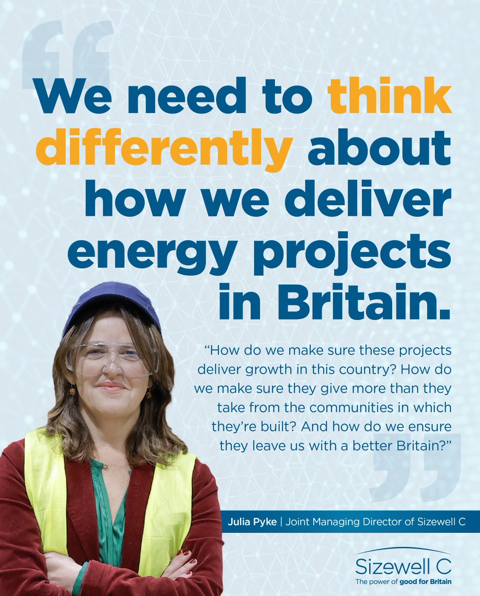 sizewellc's tweet image. 🟢 How can Britain deliver the energy projects we urgently need and make sure they fuel long-term national growth, empower communities, and build a better future?
At Sizewell C, we believe the answer lies in doing infrastructure differently. In her latest op-ed for…