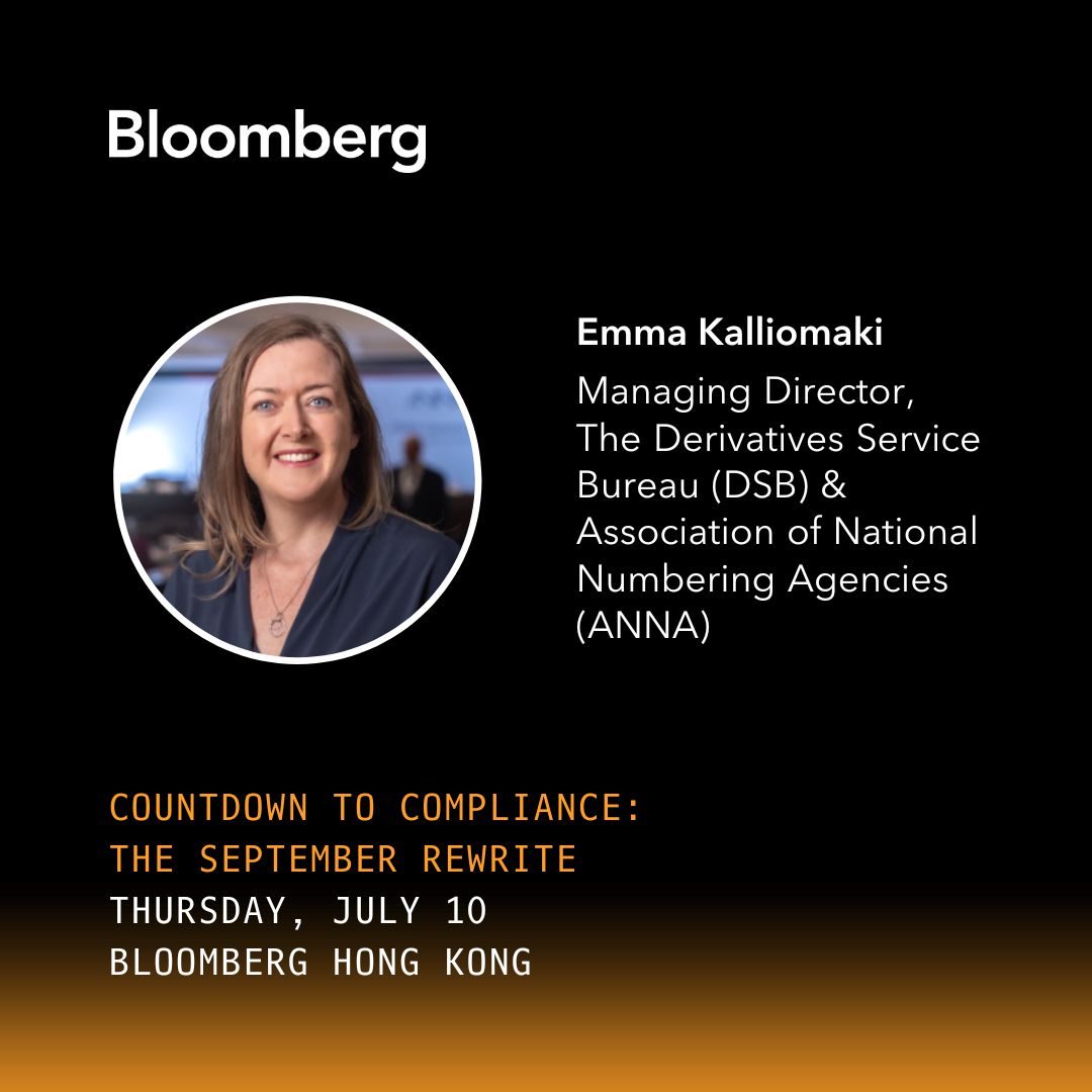 🗣️ Our MD Emma Kalliomaki will speak at <a href="/Bloomberg/">Bloomberg</a>'s Countdown to Compliance event, exploring how the industry is preparing for the September rewrite of OTC derivatives reporting in Hong Kong.

📅 10 July
📍 Hong Kong

🔗 Register: go.bloomberg.com/attend/invite/…