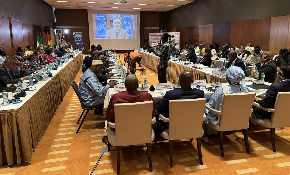 Today attending 22nd Session of the Conference of Ministers of the #CSRP/SRFC with #fisheries ministers from 🇨🇻🇬🇲🇬🇼🇲🇷🇸🇳 and rep. from 🇬🇳 🇸🇱, all stating the importance of the regional coordination and cooperation for the sustainable use of the fisheries resources in the region