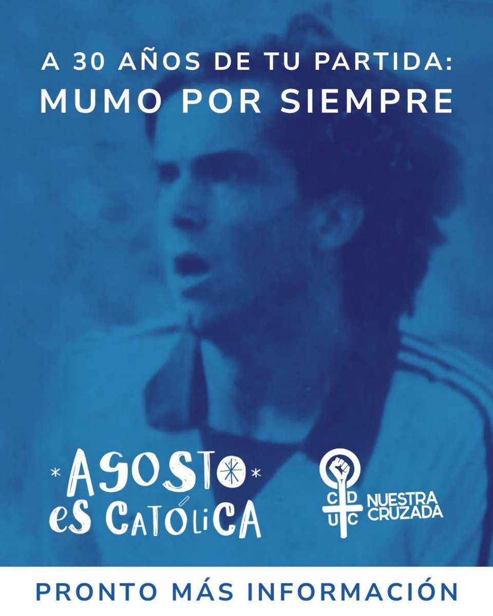 Pronto más información, porque AGOSTO ES CATÓLICA 🙌🏽🔵⚪️

#LosCruzados #LasCruzadas