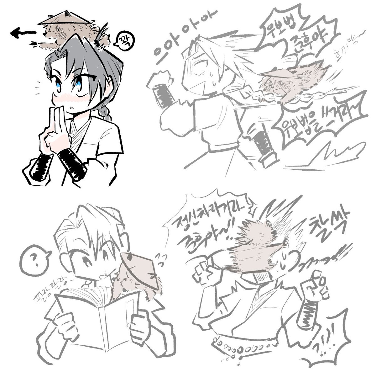 도사너구리와. 아기도인