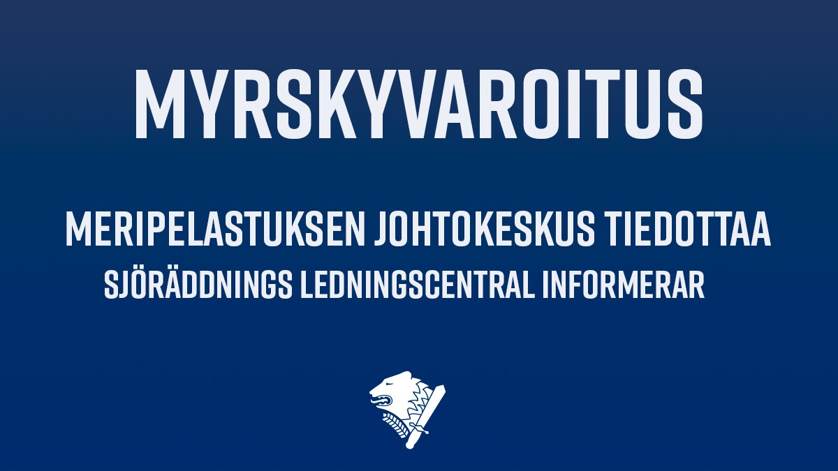 Säätilanne on kehittymässä Ilmatieteenlaitoksen <a href="/meteorologit/">Ilmatieteen laitos</a> mukaan vaaralliseksi merialueella. 

Harvinaisen voimakkaan myrskyn vuoksi merellä ei ole nyt turvallista. 

Älä ota tarpeetonta riskiä lähtemällä vesille.