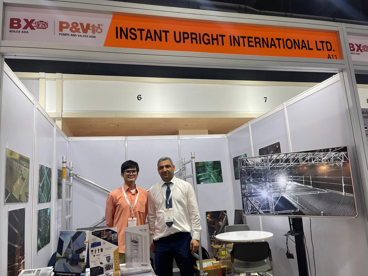 InstantUpRight's tweet photo. INSTANT UPRIGHT at Boilex Asia & Pumps and Valves Asia 2025 ! 
We are pleased to invite you at Hall 5, Stand A11 
📍Bangkok, Thailand where Instant UpRight is presenting our Quick-Erect Boiler Access System
📅2-4 July 2025
Want a Private Demo?
Email us at info@instantupright.com to secure your dedicated slot – spaces are limited.
Can't make it in person? Explore our 24/7 Digital Showroom here: 🔗 https://t.co/pfqynMiv5H
https://t.co/B7LBGkaPwi
#PumpsAndValvesAsia #BoilerMaintenance #ScaffoldingInnovation #IndustrialSafety #AccessSolutions #QuickErect #InstantUpRight
