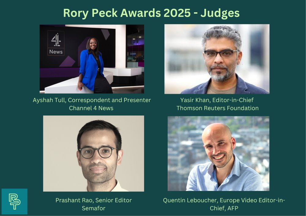 rorypecktrust's tweet image. Some of the industry leaders taking on the difficult task of judging the #RoryPeckAwards 2025.
Entries close July 10th. Don't delay in entering your work or nominating a #freelancer you believe deserves recognition. rorypecktrust.org/awards/