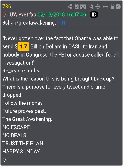<a href="/Osint613/">Open Source Intel</a> "Never gotten over the fact that Obama was able to send $1.7 Billion Dollars in CASH to Iran and nobody in Congress, the FBI or Justice called for an investigation!"