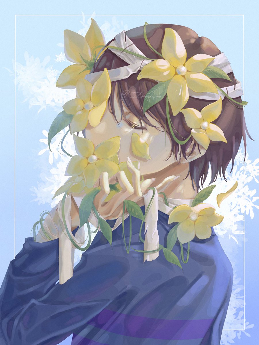 tobinoundertale's tweet image. ＊きんいろの　はなだ

崎 @ZZZaraki_ma

なんだこの綺麗なフリスクは、、、乗せてある金色の花から芸術を感じますね。
体に巻いてある包帯の描写も細かくて凄くリアルですし、見ていて感動するレベルですね....
幼い感じではなく少し大人っぽい視点でのフリスクなのが個人的に好きです！

#undertale