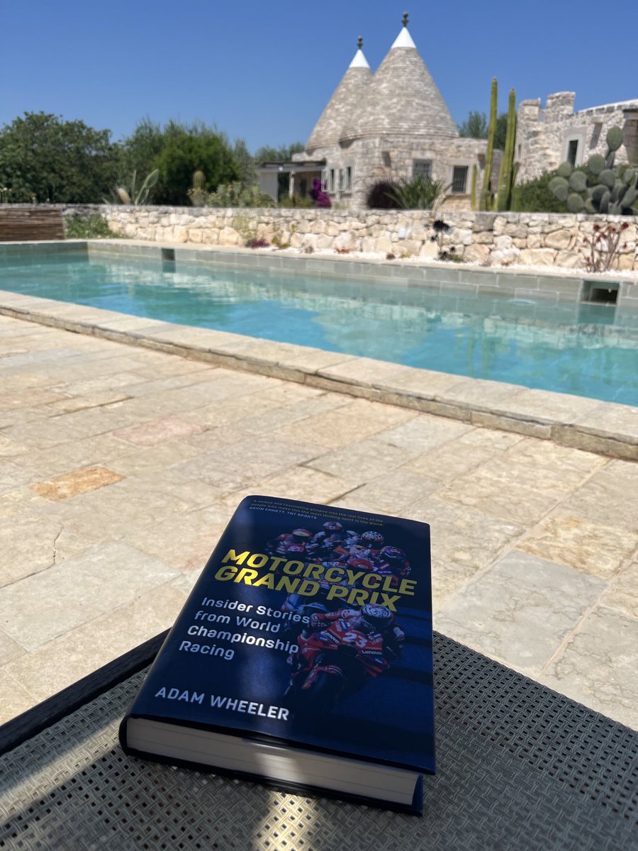 One of the perks of covering the Italian MotoGP is that you get to spend time in Italy afterwards, even better when spent with an excellent book. Thank you Adam Wheeler for this one! ⁦<a href="/OntrackOffroad/">Adam Wheeler</a>⁩ ⁦<a href="/PaddockPassPod/">Paddock Pass Podcast</a>⁩