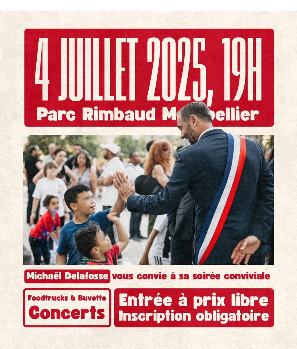 Clare Hart💙💛 (@clarelouhart) on Twitter photo #Montpellier ca se passe demain, le 4 juillet, 19h!
Retrouvons-nous en toute convivialité!
Échangeons,partageons,parlons de notre belle ville,de nos projets!
Venez nombreuses et nombreux autour de <a href="/MDelafosse/">Michaël Delafosse</a> et son équipe municipale!
Inscrivez-vous ici👇my.weezevent.com/retrouvons-nous #Montpellier ca se passe demain, le 4 juillet, 19h!
Retrouvons-nous en toute convivialité!
Échangeons,partageons,parlons de notre belle ville,de nos projets!
Venez nombreuses et nombreux autour de <a href="/MDelafosse/">Michaël Delafosse</a> et son équipe municipale!
Inscrivez-vous ici👇my.weezevent.com/retrouvons-nous