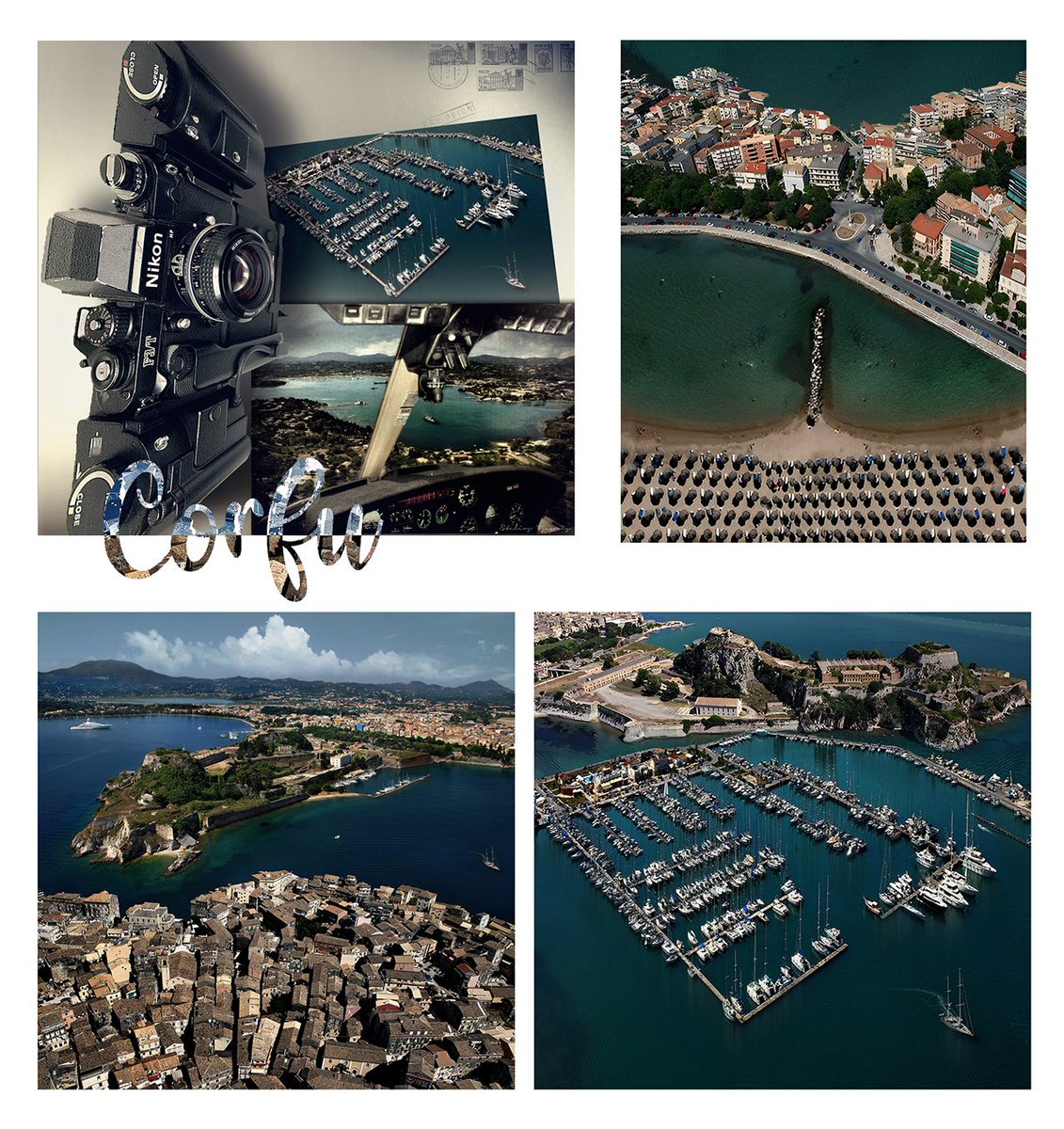 sigmataph's tweet photo. Corfu, mixed-aerial https://t.co/3eUON4jJ1w