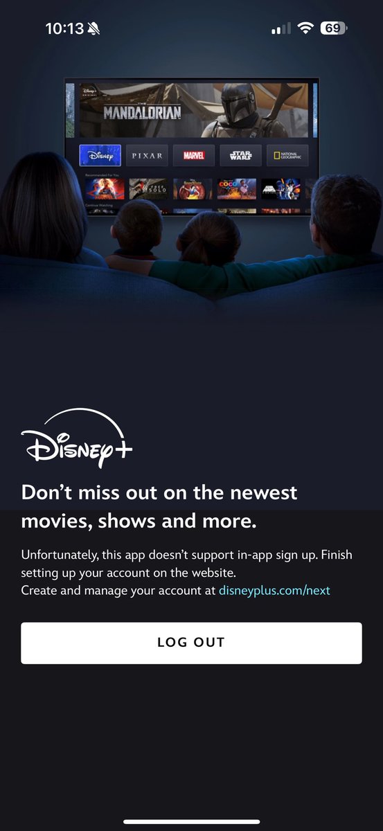 rmcd450's tweet photo. @DisneyPlus What this mean? https://t.co/faVbhoKGea