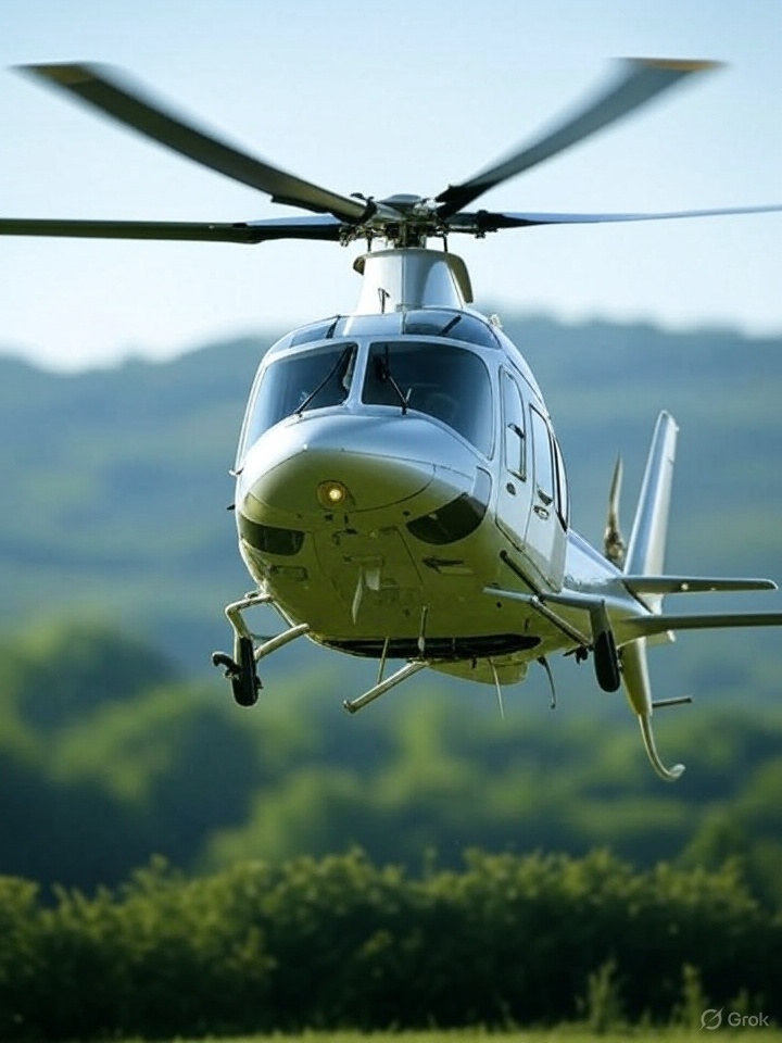 FEighty8's tweet image. One of the most popular charter helicopters is the AgustaWestland AW109 (also referred to as the AW109 Power or Grand). This twin-engine helicopter is frequently cited for its versatility, speed, and ability to accommodate up to six to seven passengers,