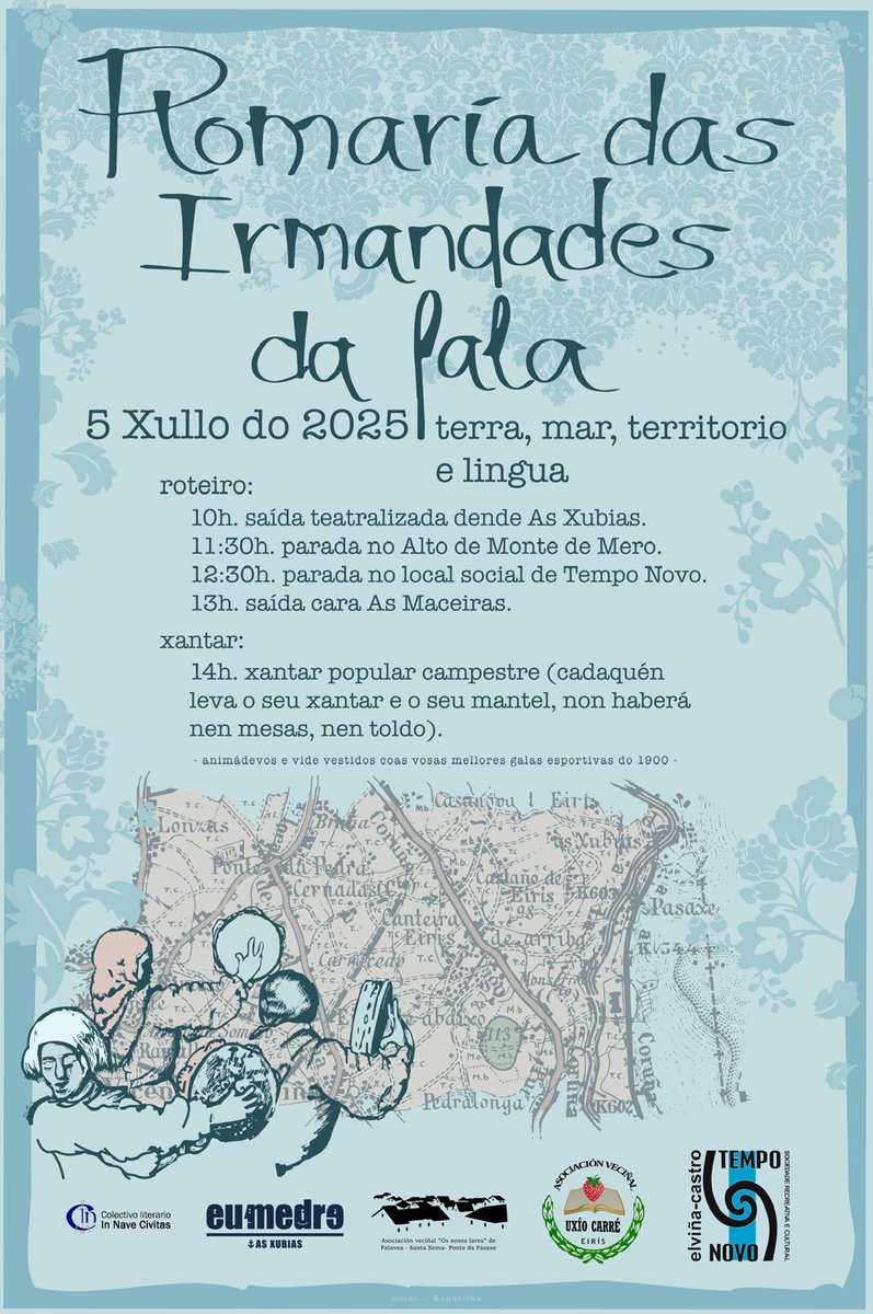 Ocampodafresa's tweet photo. Romaría das Irmandades da Fala
Sábado 05 de Xullo.
As #Irmandadesdafala tiñan por costume facer unha #romaría dende a zona da #Pasaxe ata #Elviña.
E dende hai anos repítese esa andaina en xullo.
Este ano fará 2 paradas en #MontedoMero, en #Eirís. https://t.co/ewzEQ30gH3