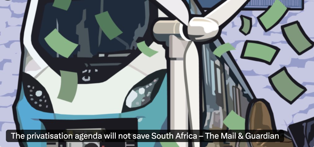 AIDC_RSA's tweet image. ✍️🏾ICYMI: Amidst the political debates on education and land reform, the GNU remains focused on structural reforms that risk deepening our reliance on costly private investment for public infrastructure, writes @Shakas_Coconut.
#EconomicPolicy
#Privatisation…