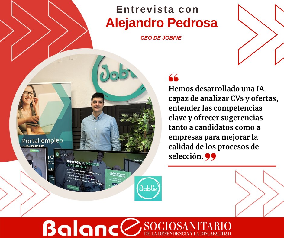 Balance_web's tweet photo. #ENTREVISTA | “El #empleo en el sector de la #dependencia es una opción profesional estable y con futuro”

🗣️ Alejandro Pedrosa, CEO de @Jobfie, en #BALANCESociosanitario, sobre el primer #portaldeempleo del #sectorsociosanitario: “Empleo @acalerte”:👇

https://t.co/sdzQOBz1Bn https://t.co/jKtLvxpEfI