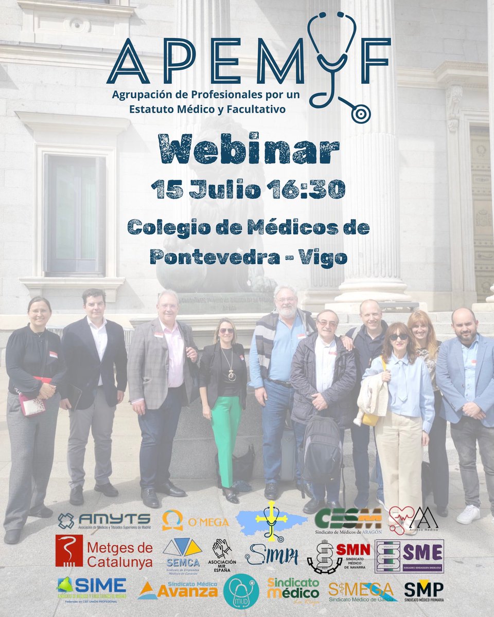 Presentamos la INFOGRAFÍA de <a href="/APEMYF_2025/">APEMYF</a> . El 15 de Julio tendremos una Webinar, a las 16:30 h, en el Colegio de Médicos de Pontevedra-Vigo. Os animamos a participar en este encuentro, presencialmente o de forma telemática 💙🩺
👩🏻‍💻simpa.es/apemyf-present…