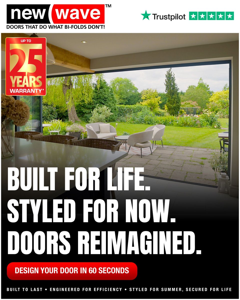 Discover elegance and functionality with our 6-panel #newwavedoor featuring Oxygene Shade blinds – perfect for the #britishsummer!

✅ Outshines bi-folds in style, security, and reliability.
Explore your options: buff.ly/3Pl8G3o