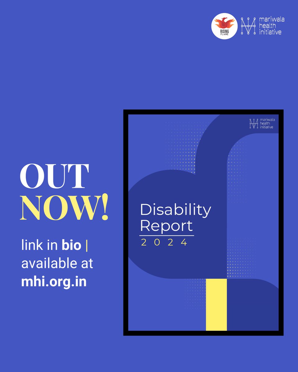 Mariwala Health Initiative (@mariwalahealth) on Twitter photo 🔵NEW RELEASE 📘
Mariwala Health Initiative has worked in collaboration with <a href="/RisingFlameNow/">Rising Flame</a> on a report which draws on the lived experiences of persons with disabilities, their caregivers, & Civil Society Organisations (CSO).
Click the link in bio to access this new resource! 🔵NEW RELEASE 📘
Mariwala Health Initiative has worked in collaboration with <a href="/RisingFlameNow/">Rising Flame</a> on a report which draws on the lived experiences of persons with disabilities, their caregivers, & Civil Society Organisations (CSO).
Click the link in bio to access this new resource!