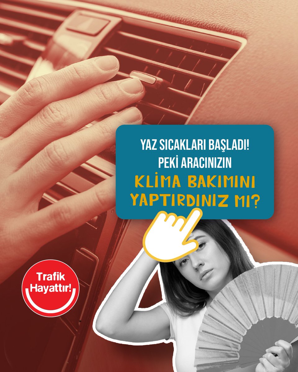 Serin ve konforlu yolculuklar için aracınızın klima bakımını ihmal etmeyin.
#TrafikHayattır #HayatTrafikteBuralarBende