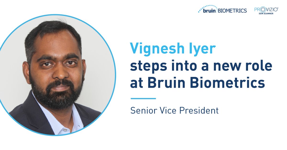 Bruin Biometrics (@bruinbiometrics) on Twitter photo We are delighted to announce the promotion of Vignesh Iyer to Senior Vice President. 
In this role, he will lead a unified strategic portfolio including Medical, Regulatory and Quality Affairs – reflecting our commitment to advancing innovation in pressure injury prevention. We are delighted to announce the promotion of Vignesh Iyer to Senior Vice President. 
In this role, he will lead a unified strategic portfolio including Medical, Regulatory and Quality Affairs – reflecting our commitment to advancing innovation in pressure injury prevention.