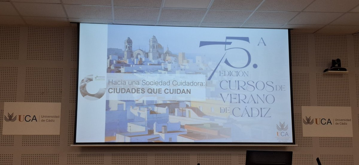 javiermyague's tweet image. Curso Hacia una sociedad cuidadora. &quot;Ciudades que ciudan&quot; @univcadiz #cuidar #ciudadescompasivas