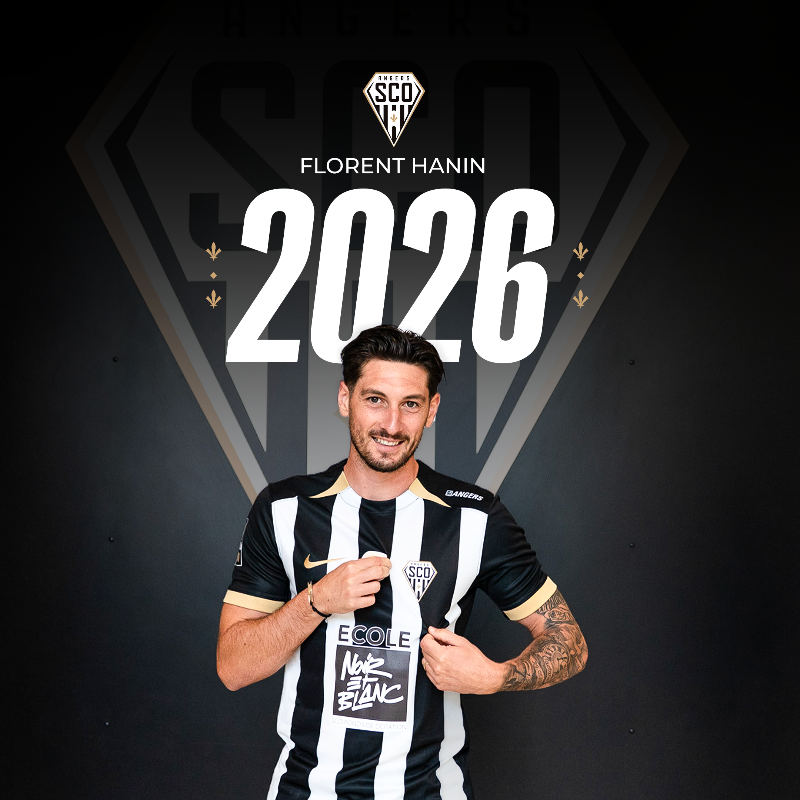 AngersSCO's tweet photo. Angers SCO est heureux d'annoncer la prolongation de Florent Hanin jusqu'en 𝟮𝟬𝟮𝟲 ! ✍️

Félicitations Flo' ! 🖤🤍