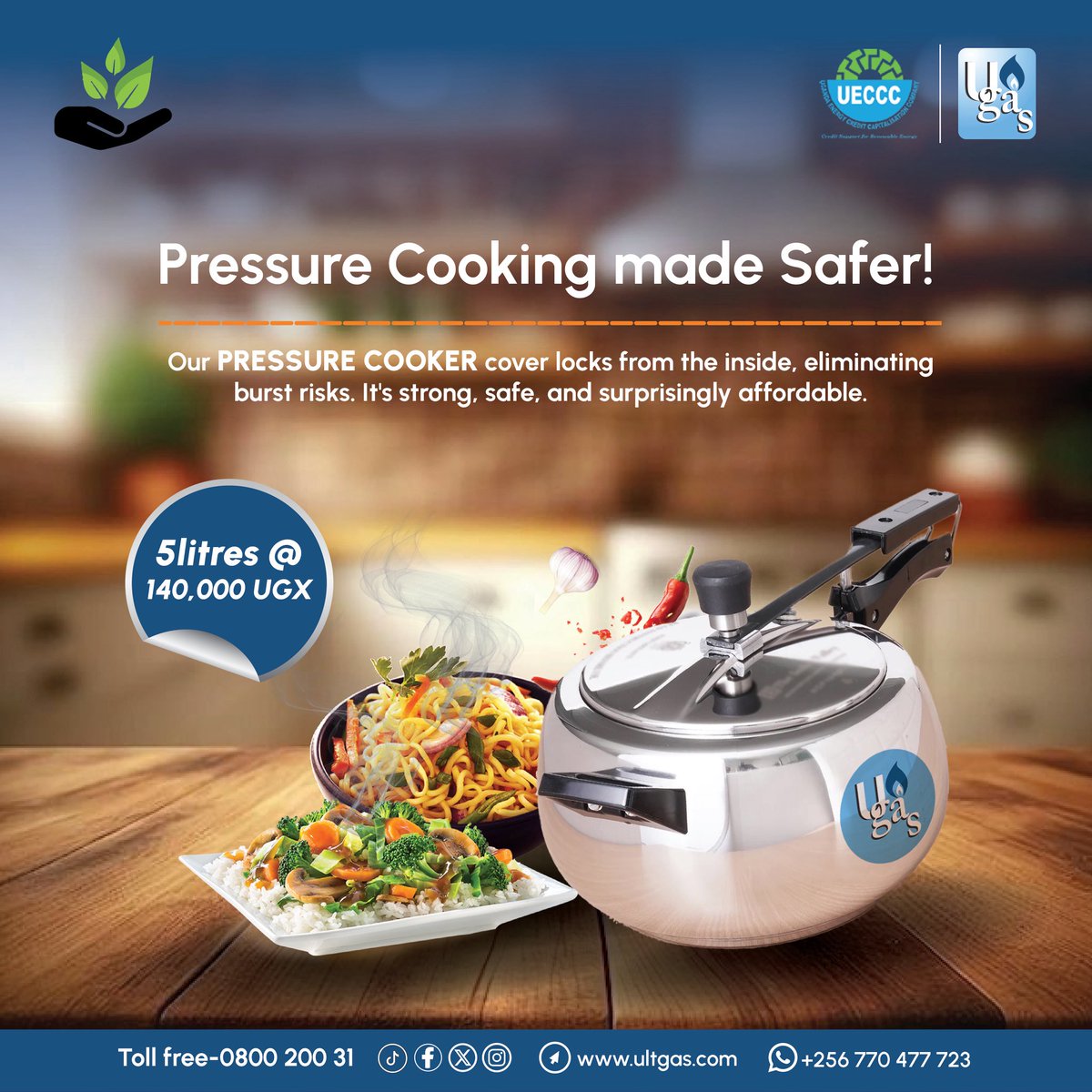The safest pressure cooker in Uganda is here 🤗 No bursts no worries, just fast safe cooking 🍳  #UGAS #UCEL #safecooking #cleanenergy