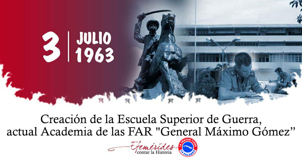 En la Academia de las FAR el Che y Carlos Rafael Rodríguez fueron profesores.
El GE Raúl Castro fue alumno y Fidel Recibió el título de Dr Honoris Causa.
Felicidades a todos sus jefes, oficiales y trabajadores civiles.
#CubaViveEnSuHistoria