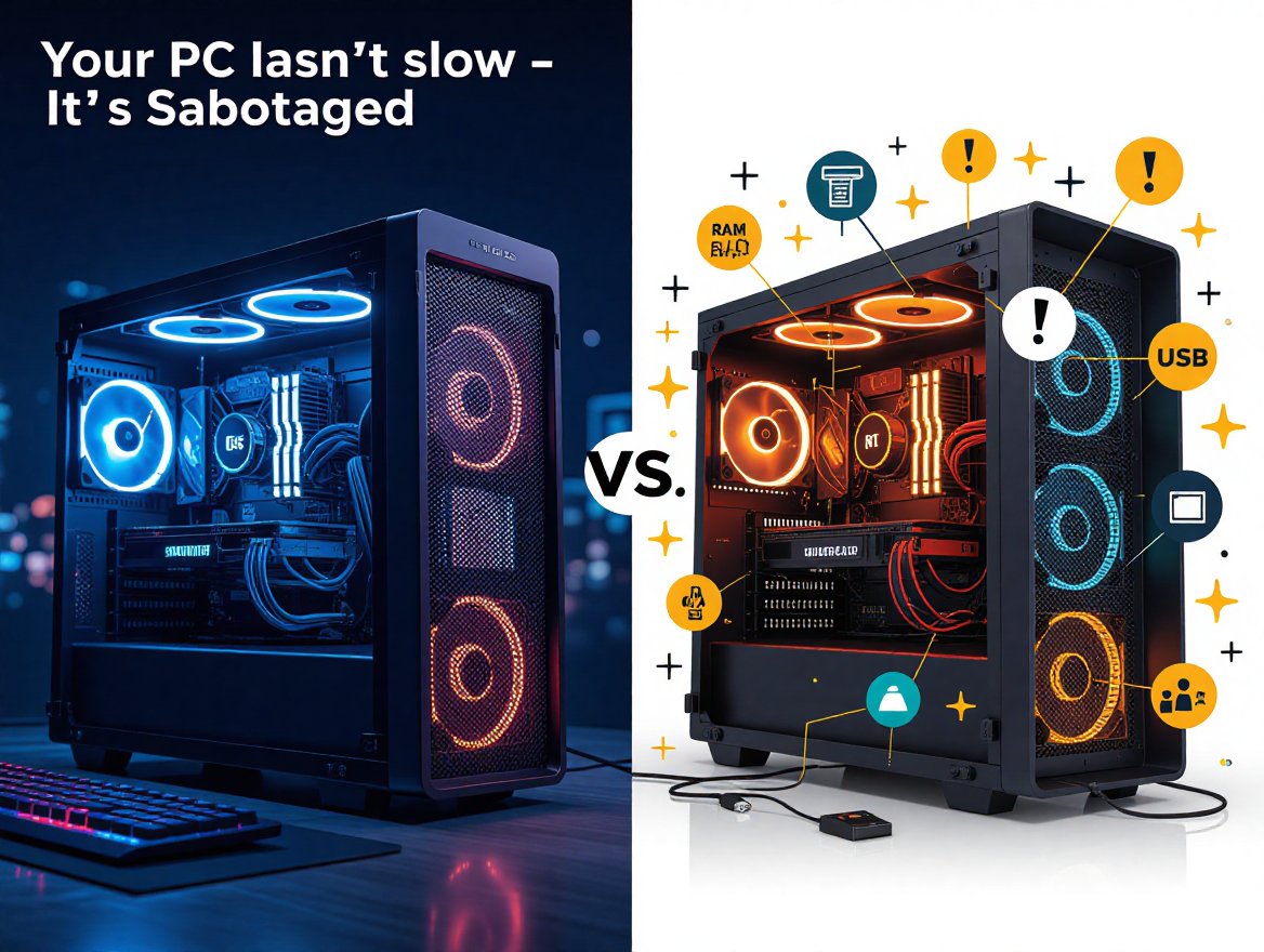 gaming2_kings's tweet image. Your PC isn’t slow.

It’s being sabotaged.

Most users have NO idea what’s really holding them back.

Here are 5 invisible reasons your PC feels like a potato 🥔👇

#GamingTips #PCOptimization #TechThread