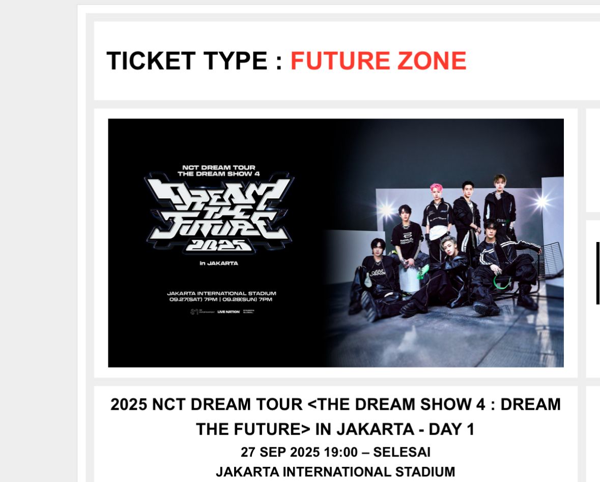 suanoichikara's tweet photo. WTT The Dream Show 4 Jakarta

have : Future Zone Day 1 (Wv mamber)
want : Dream Zone C Day 1 (Wv mamber)

nambah budgetnya COD di venue saat sudah jadi ticket fisik 

#tds4jakarta #WTT https://t.co/0F2ixX8HoG