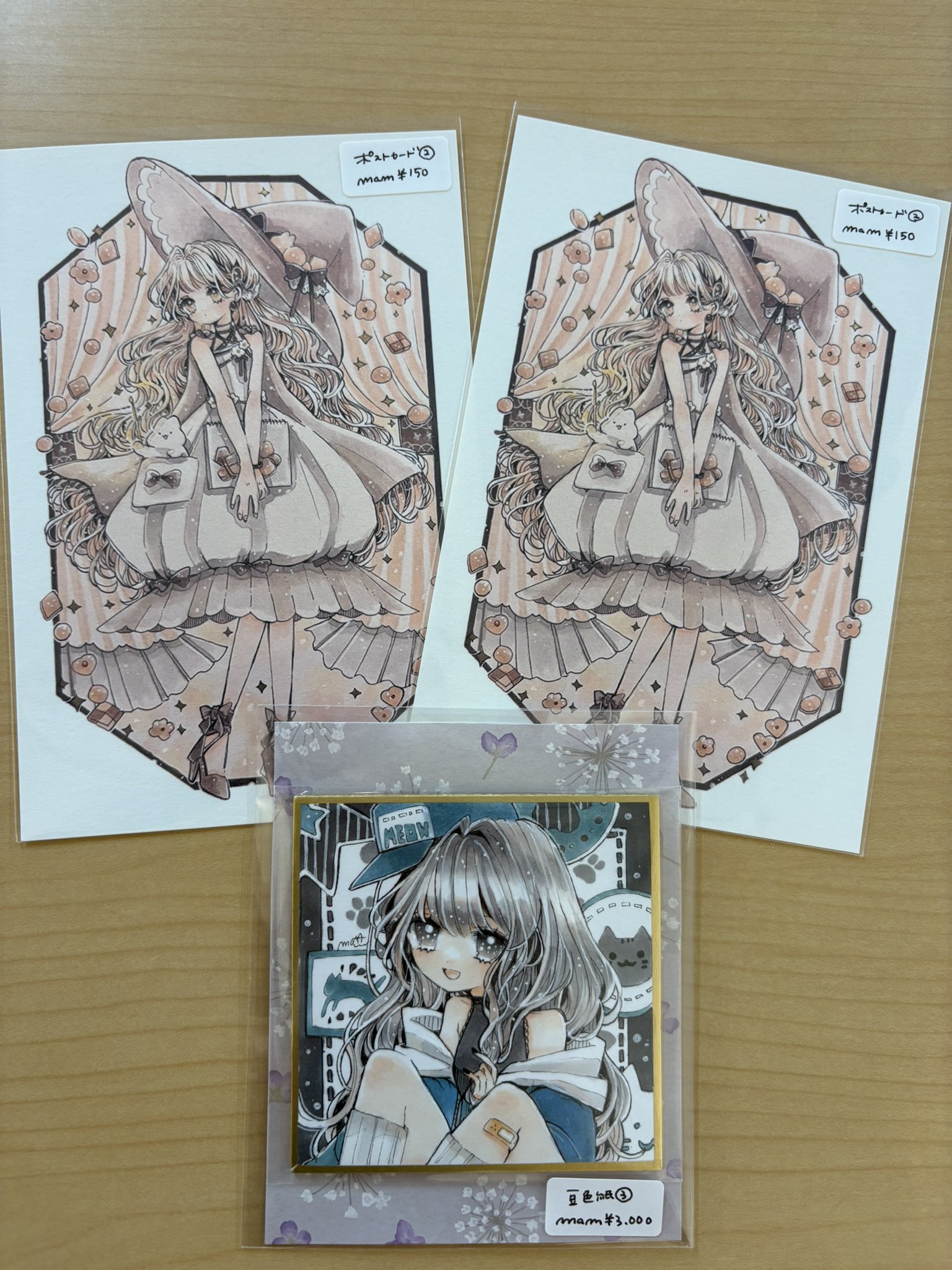 ハガキ/ポストカード｜紙シリーズ｜はがき 箔 水鏡睡蓮柄
