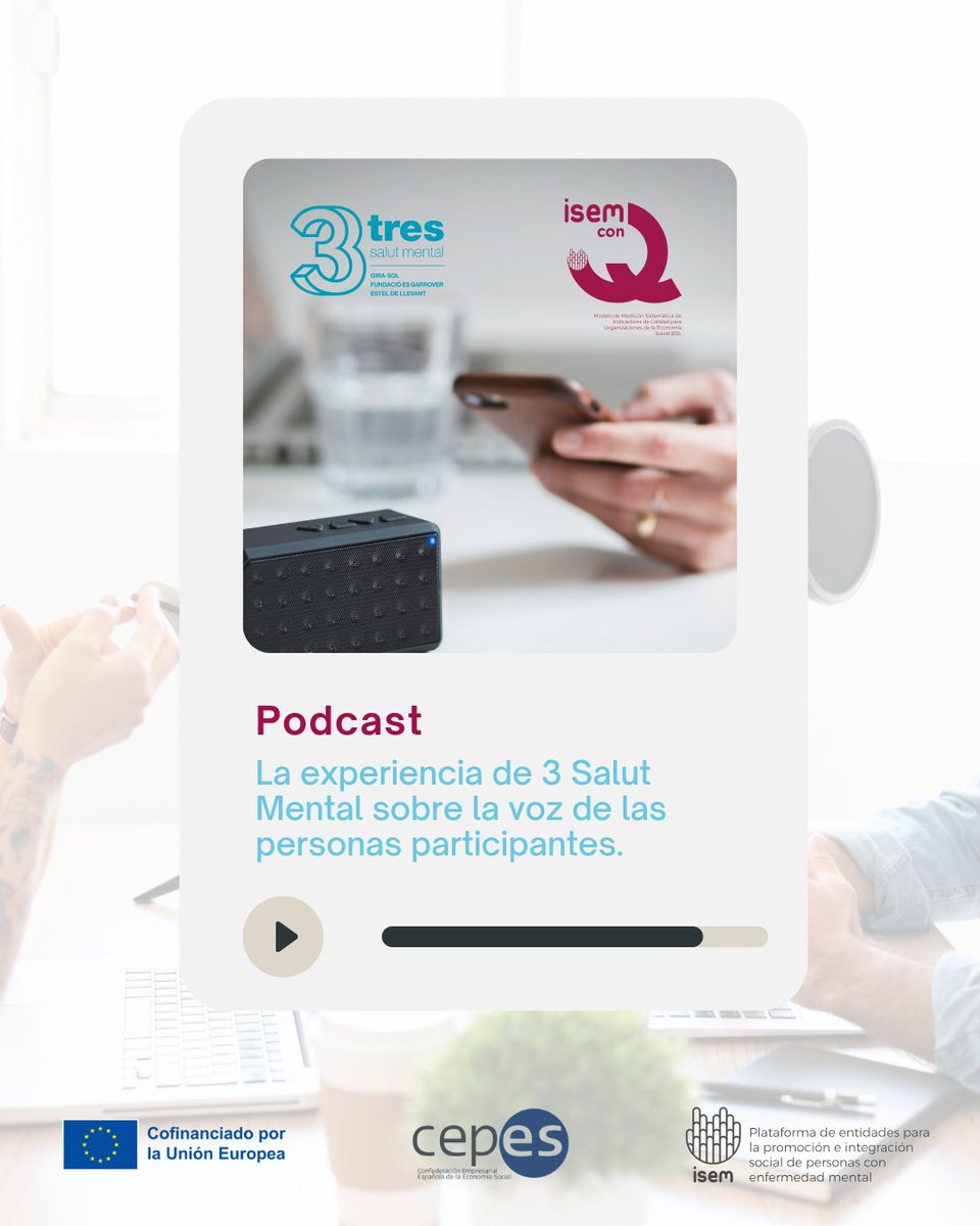 🌐Recientemente hablamos con Victòria Campins, responsable de Comunicación de <a href="/3SalutMental/">3 Salut Mental</a> y Guillem Febrer, gerente de la Fundación <a href="/EstelDeLlevant/">Estel de Llevant</a> para ayudarnos a desarrollar la perspectiva con la que queremos trabajar desde nuestra nueva iniciativa “ISEM con Q”.