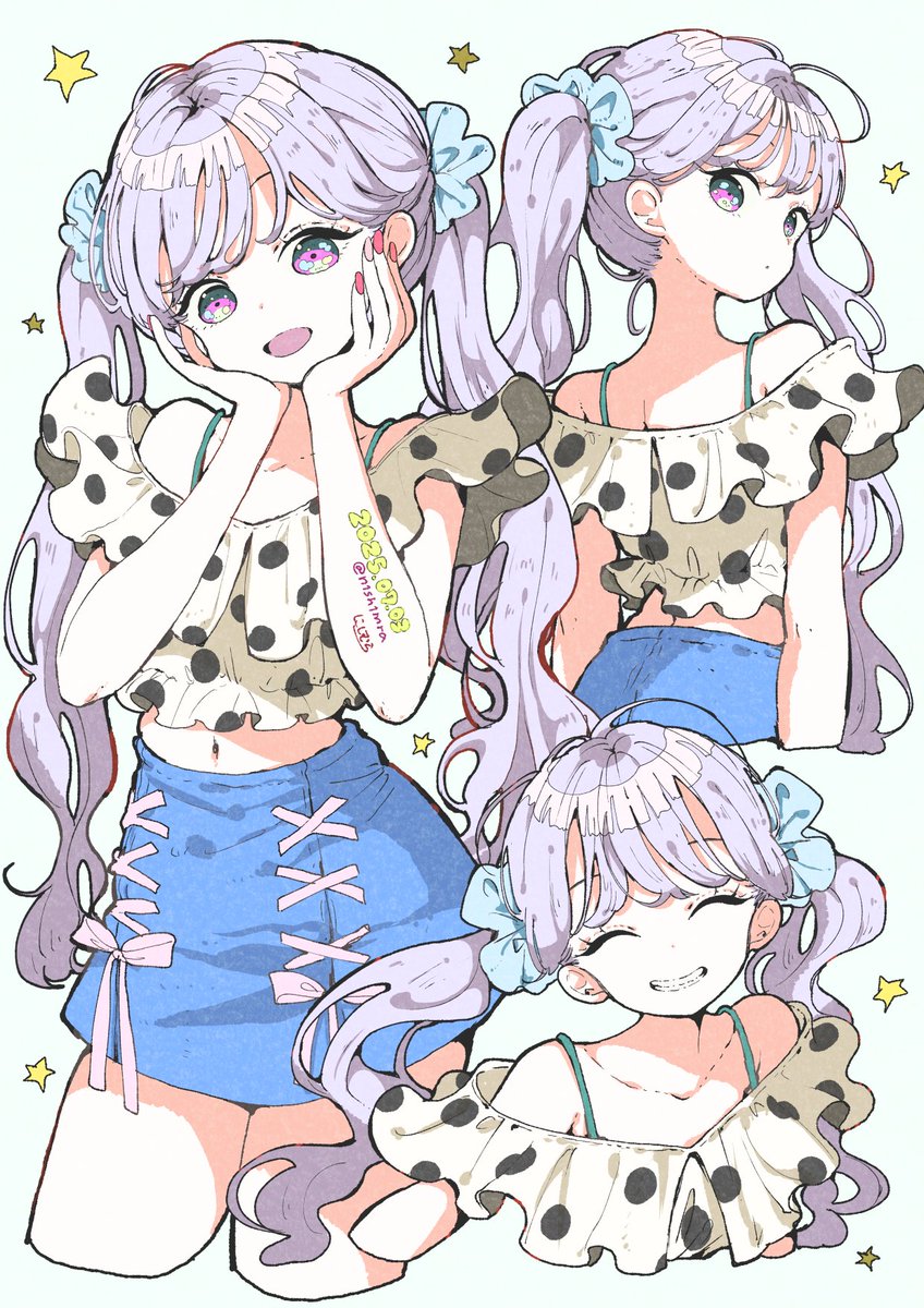 n1sh1mra's tweet photo. 🫧ドット模様だーいすき🫧

#創作
#イラスト https://t.co/gfcvlsW17m