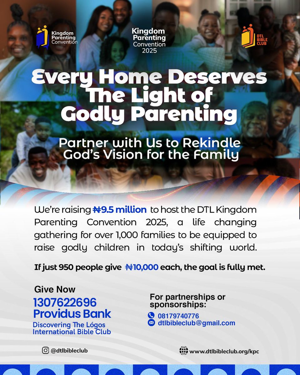 dtlbibleclub_'s tweet image. Will you be part of this Kingdom assignment?

🔗Give today: selar.com/showlove/dtlkpc

Or you can give using our account details below:

DISCOVERING THE LÓGOS INTERNATIONAL
BIBLE CLUB
PROVIDUS Bank
1307622696

📢 Repost to spread the word!

#supportthework #dtlbibleclub #dtlkpc2025