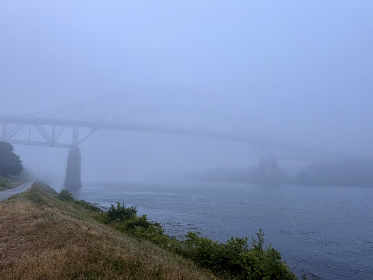 rawcapecod's tweet photo. @Met_CindyFitz  Foggy morning on the Cape Cod canal #wcvb #CapeCod https://t.co/y6TZOfJLKg