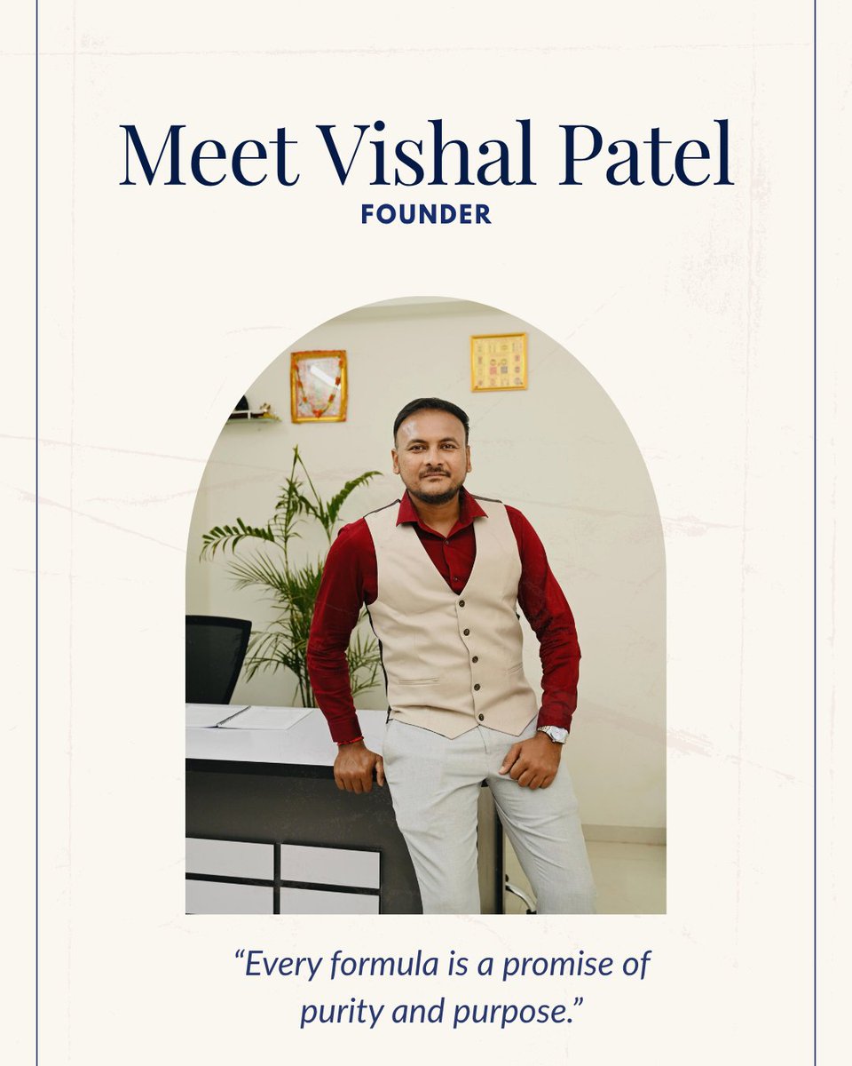 cosmapose's tweet photo. Meet our founder, Mr. Vishal Patel, who brings 16+ years of experience with global skin-health brands like Galderma, Nestle Skin Health and Akosma INC.
His passion? Science-backed skincare thatโs clean, honest, and effective.
#FounderStory #CosmaposeSkin #PoseWithCosmapose https://t.co/i22Vt5KNX6