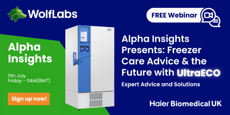 wolflabsuk's tweet image. The countdown is on! Join us on Friday 11th July for Alpha Insights: Freezer Care Advice & the Future with UltraECO.
#ULTFreezer #Webinar #FREEWebinar #UltraECO
Sign up here - events.teams.microsoft.com/event/10939e69…