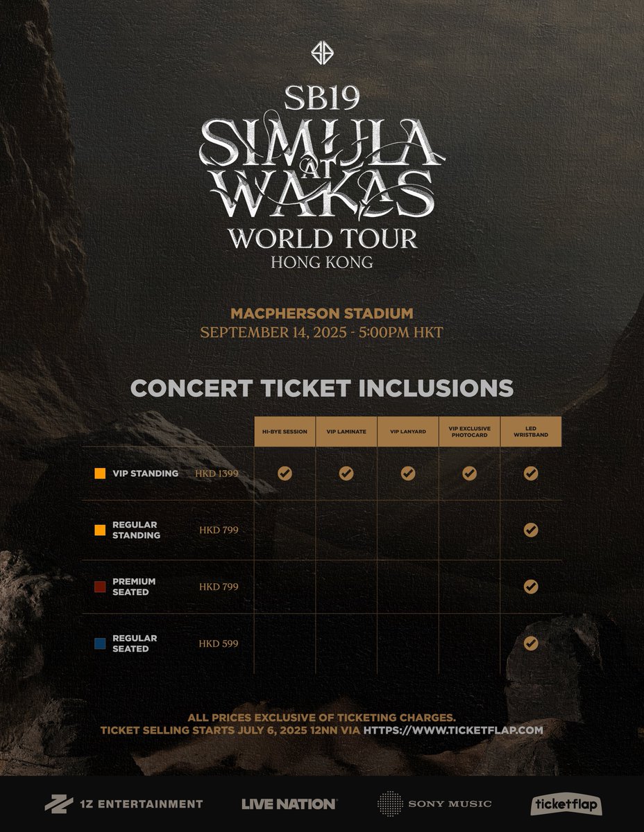 🍎 Simula at Wakas World Tour: Hong Kong

September 14, 2025 - 5PM HKT
Macpherson Stadium

Ticket selling starts on July 6, 2025 at 12NN HKT Time.

For tickets and more information: ticketflap.com

For complete VIP package details: livenation.hk

#SimulaAtWakas