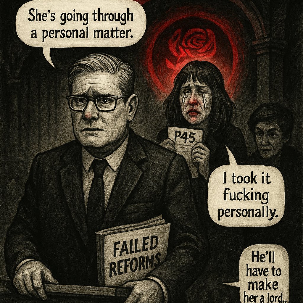 He cannot fire her without setting off the countdown for his own exit. 

   He can offer her a Peerage to stand down due to personal matters. They need to wait for any small bit of positive financial news… then she can go.  For reasons totally unrelated to the failed budgets?
